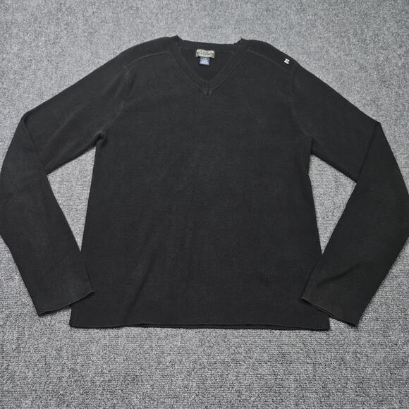 Y2K Polo Jeans Company Ralph Lauren V Neck Sweater Large Black Preppy Vintage - Picture 1 of 7